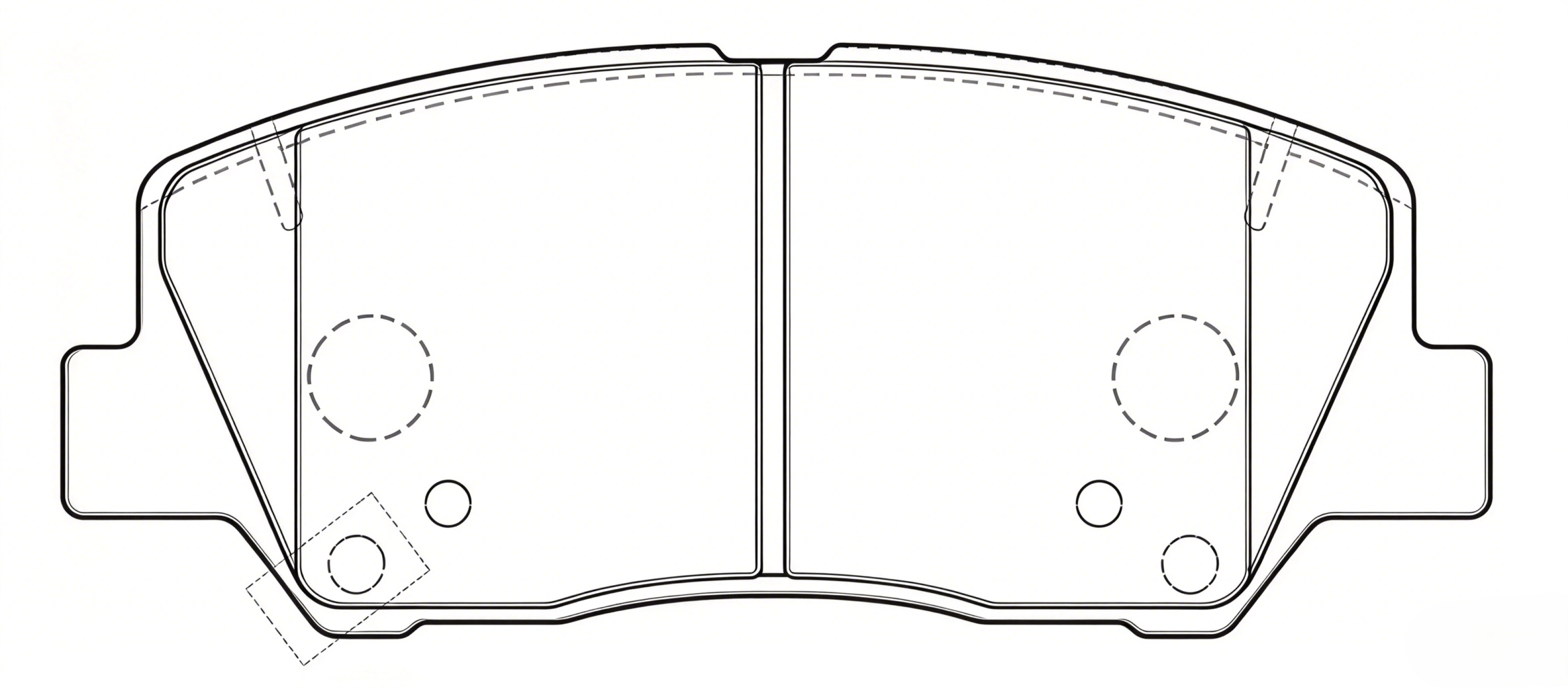 D2126-9362 PN8019 Front Disc Brake Pad for Geely Pastillas De Freno